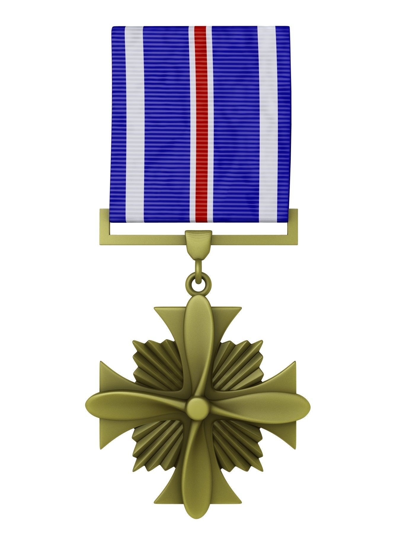 USAF Distinguished Flying Cross Medal 3D model_1