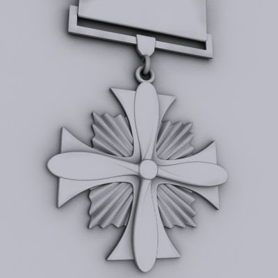 USAF Distinguished Flying Cross Medal 3D model_3