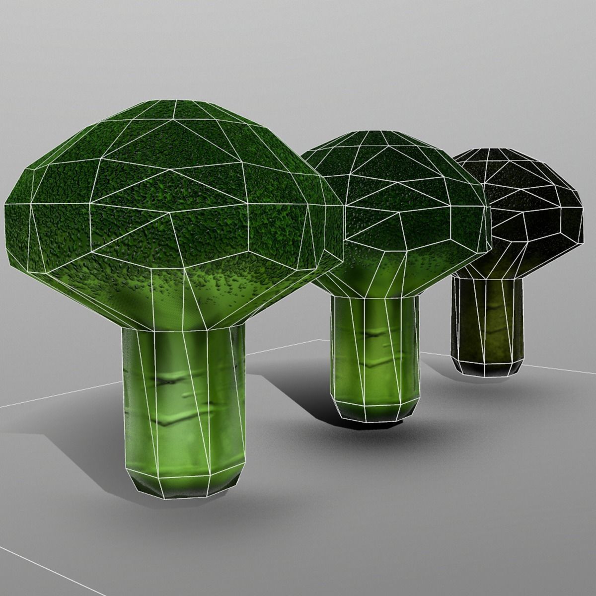 Broccoli - Low-poly 3D model_2