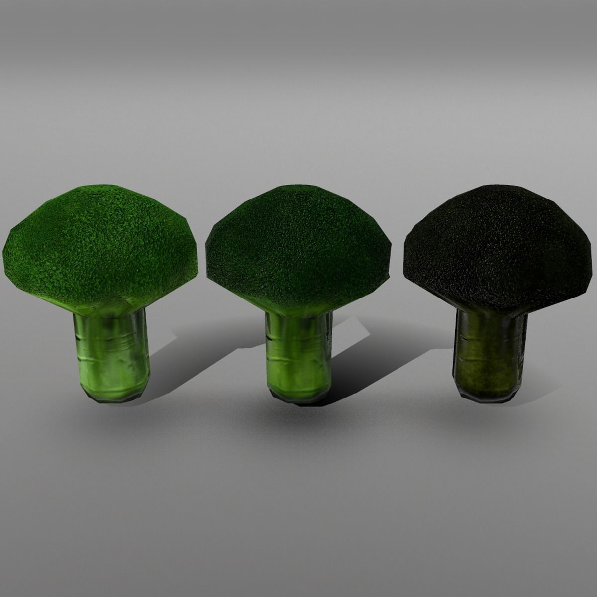 Broccoli - Low-poly 3D model_3