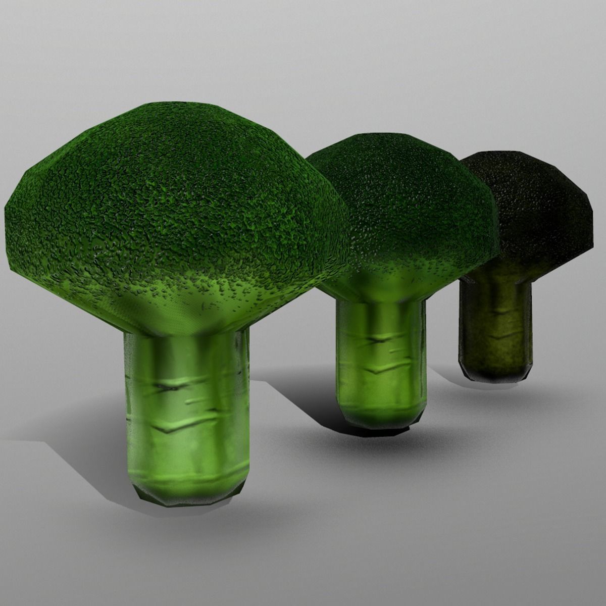 Broccoli - Low-poly 3D model_1