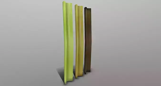 Celery set of sticks Low-poly 3D model