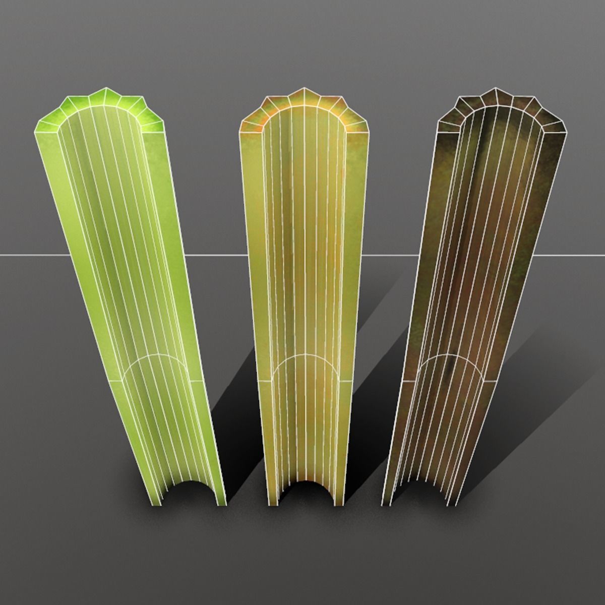 Celery set of sticks Low-poly 3D model_6
