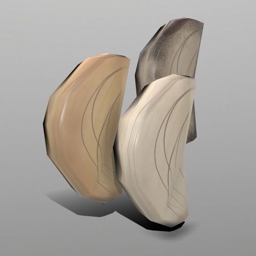Garlic pair Low-poly 3D model