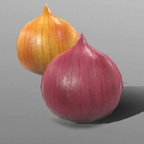 Onion - Low-poly 3D model