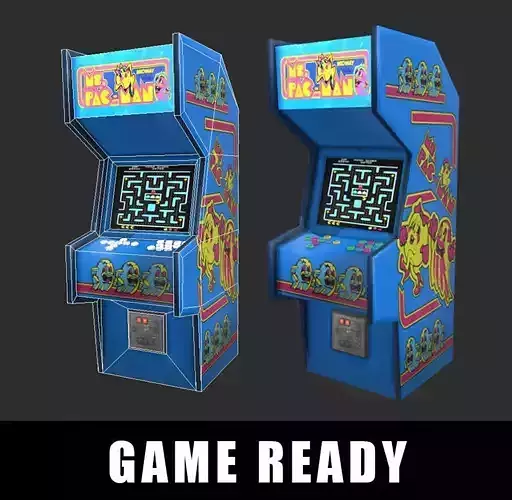Arcade Machine Game Ready Low-poly 3D model