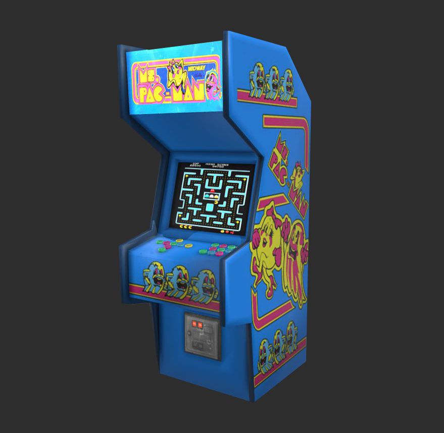 Arcade Machine Game Ready Low-poly 3D model_3