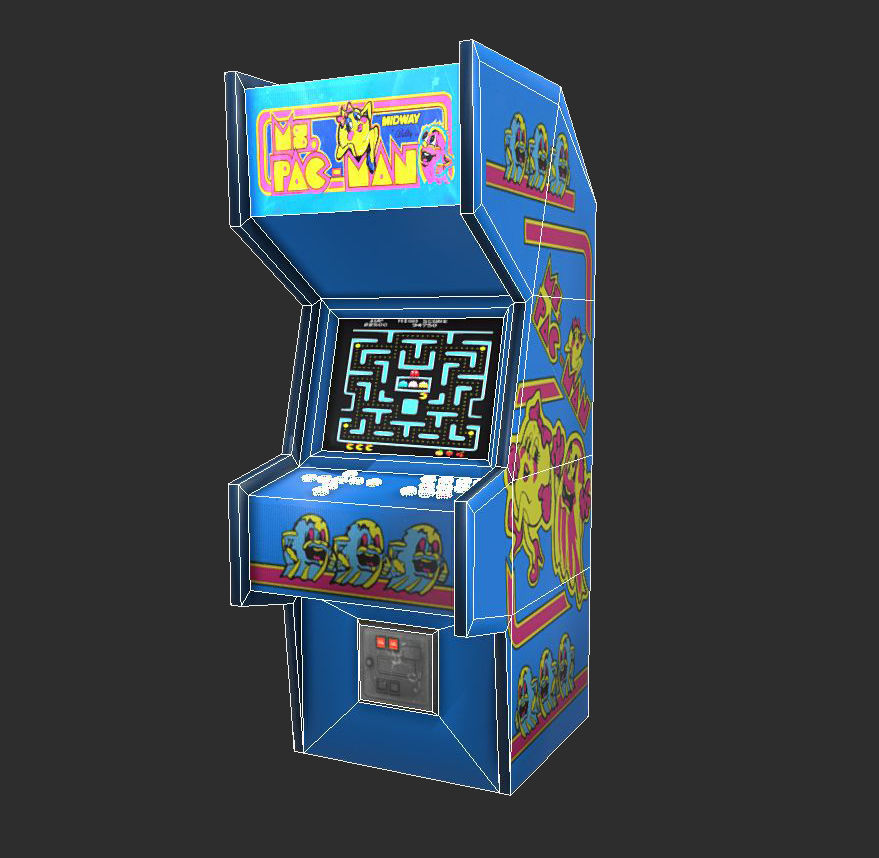 Arcade Machine Game Ready Low-poly 3D model_1