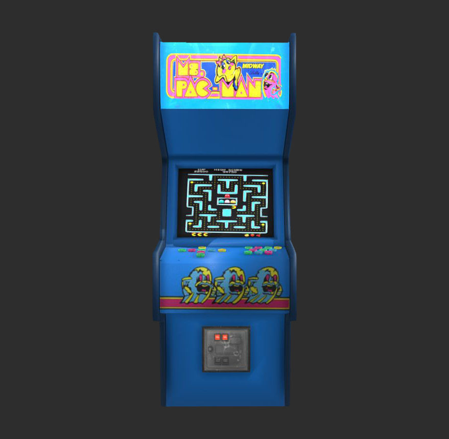 Arcade Machine Game Ready Low-poly 3D model_2