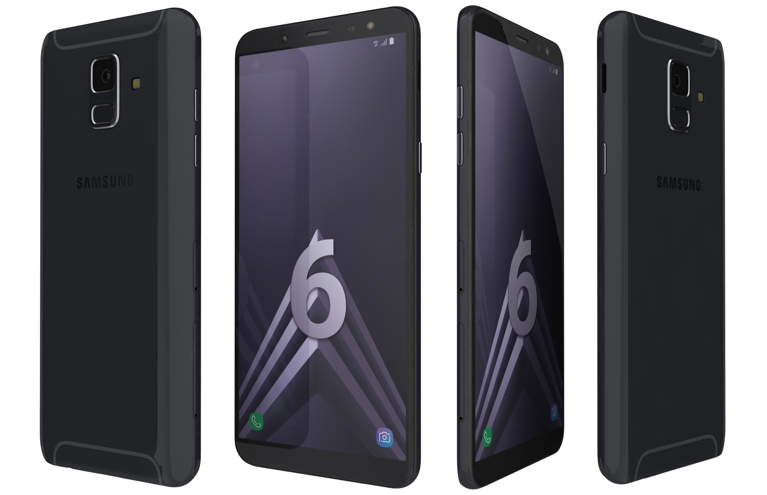 Samsung Galaxy A6 Black 3D model_1