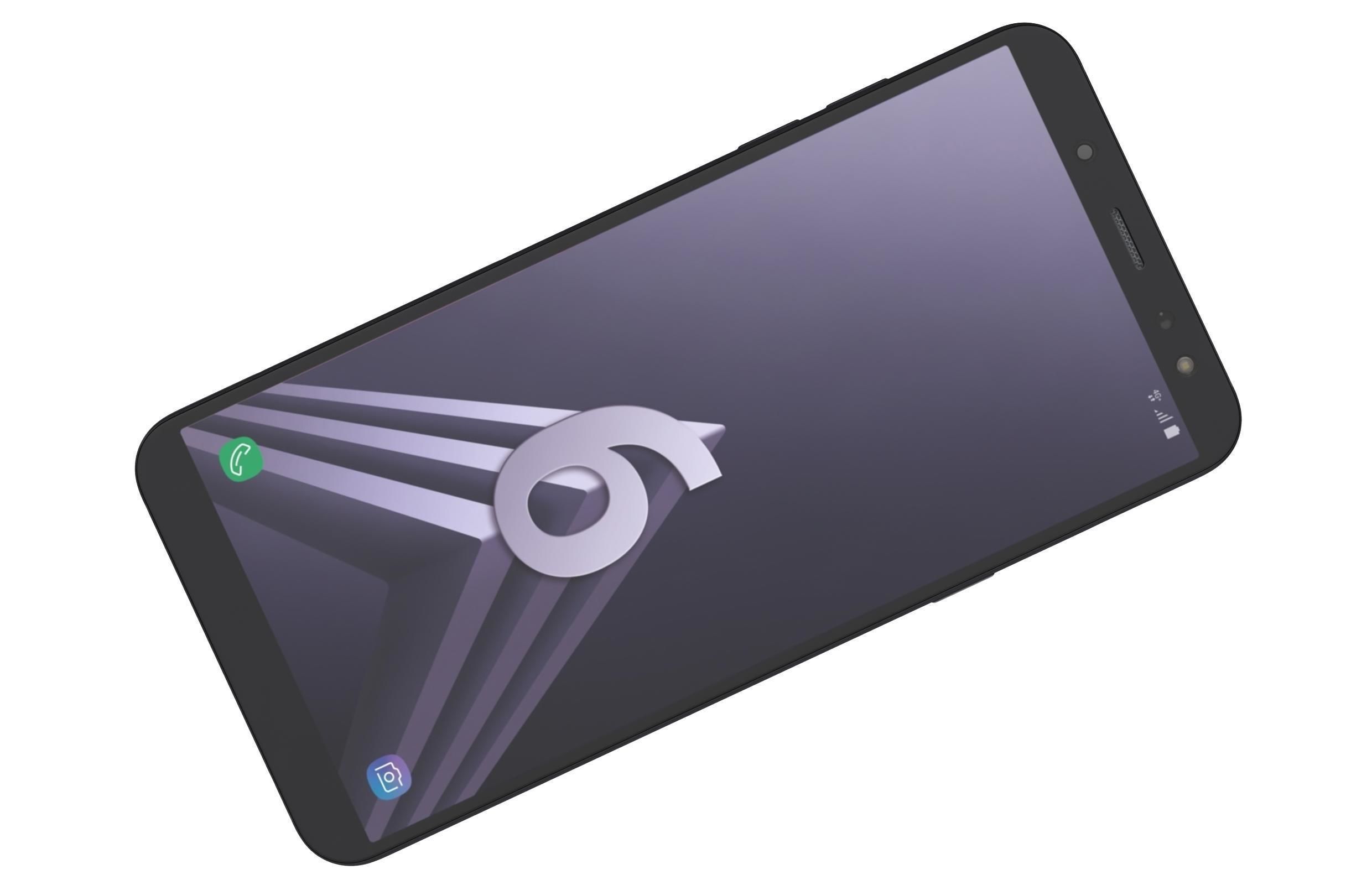 Samsung Galaxy A6 Black 3D model_4