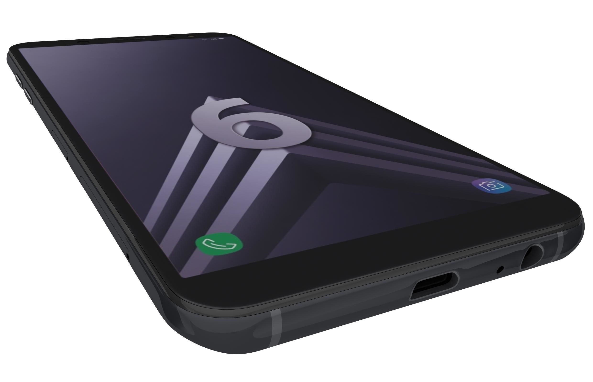 Samsung Galaxy A6 Black 3D model_6