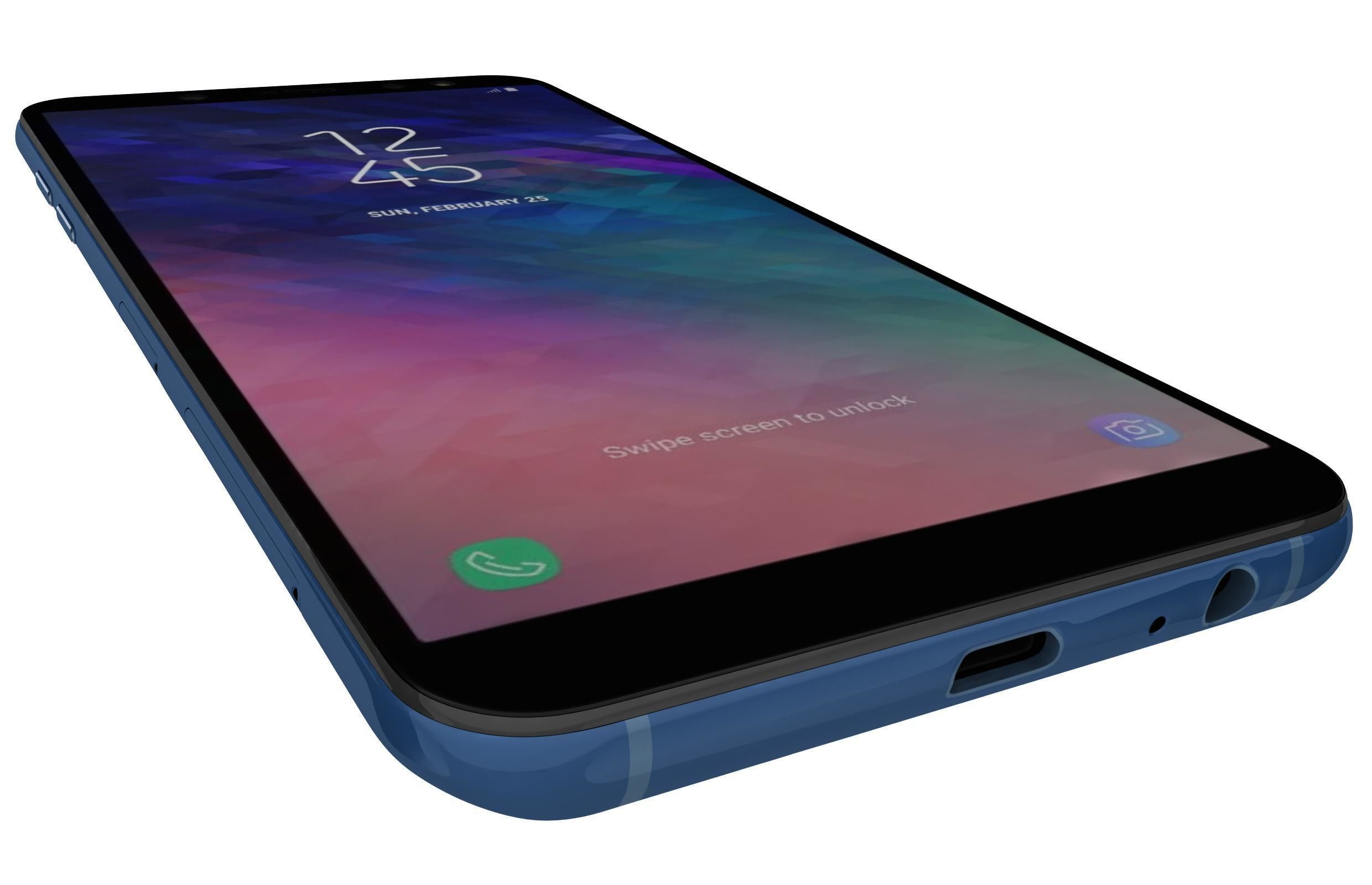 Samsung Galaxy A6 Blue 3D model_7