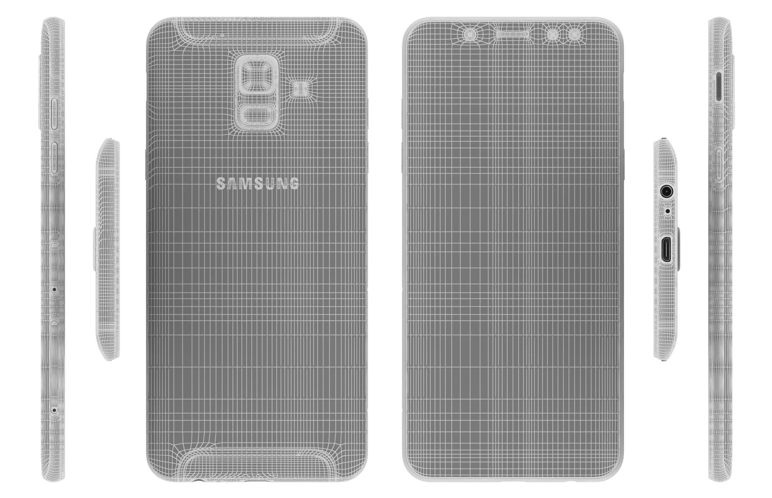 Samsung Galaxy A6 Blue 3D model_12