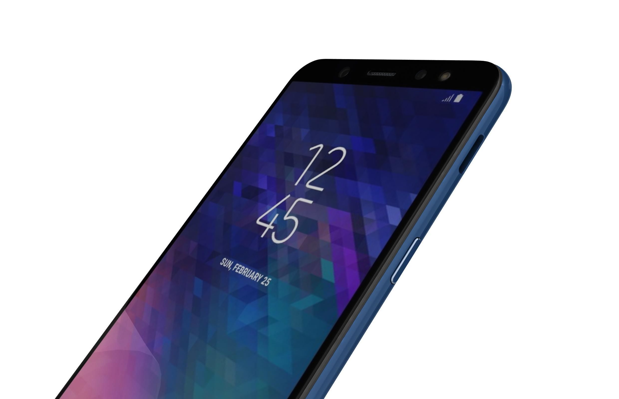 Samsung Galaxy A6 Blue 3D model_6