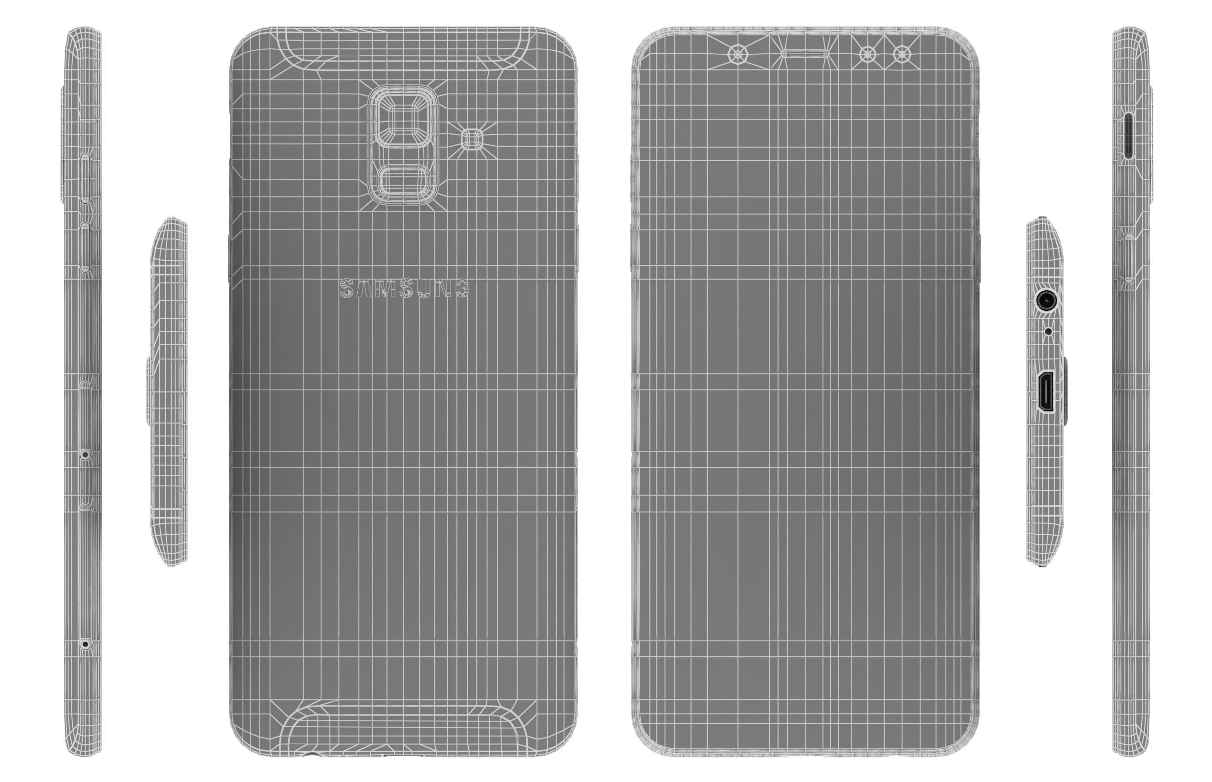 Samsung Galaxy A6 Blue 3D model_11