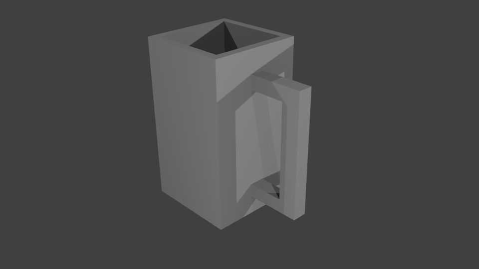 Glassbox coffee mug 3D print model_2