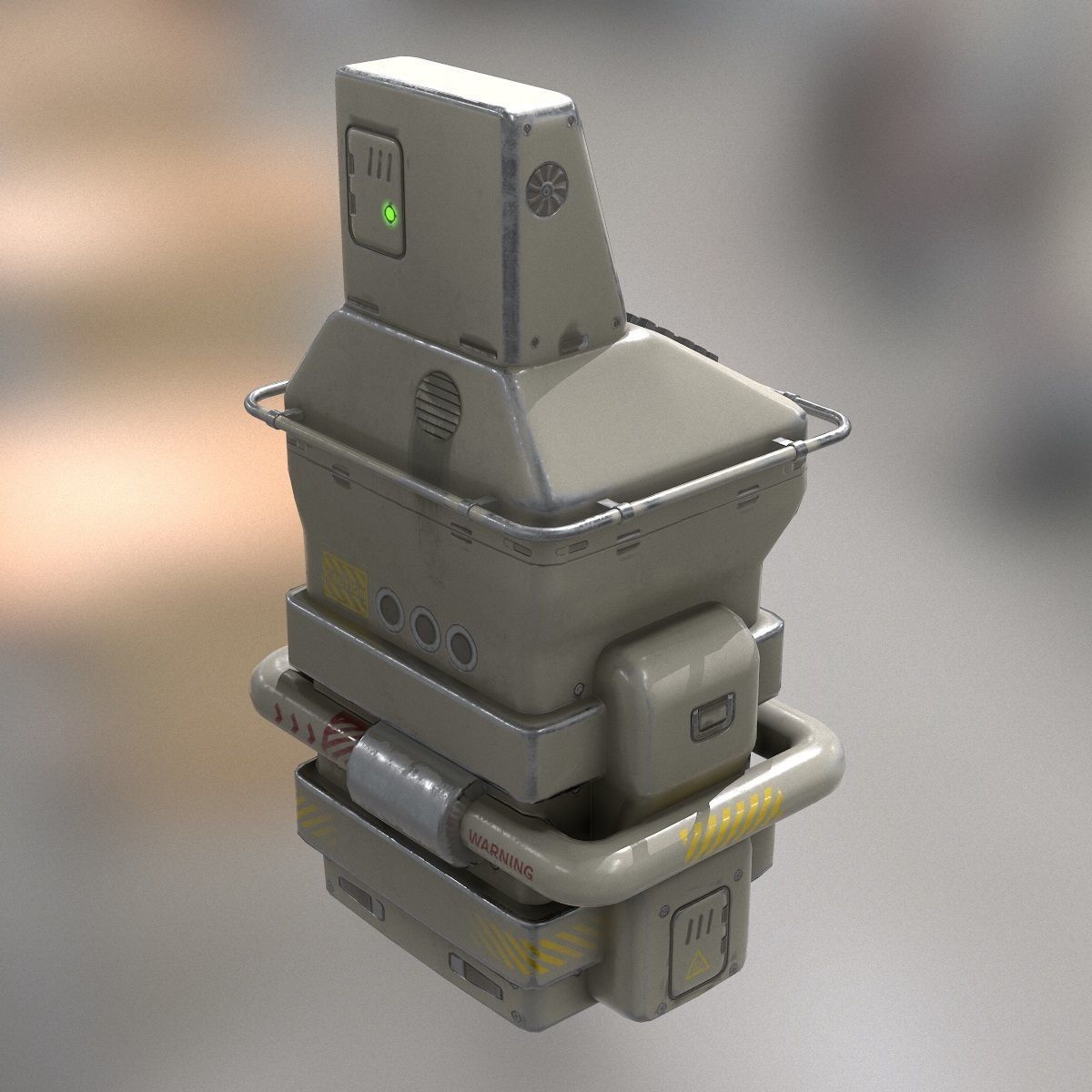 Sci-Fi Console PBR Low-poly 3D model_12