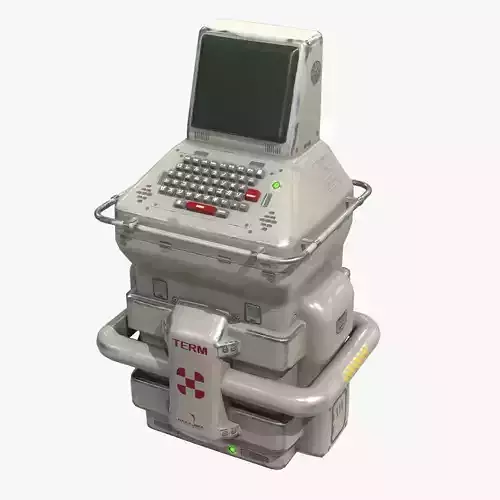Sci-Fi Console PBR Low-poly 3D model