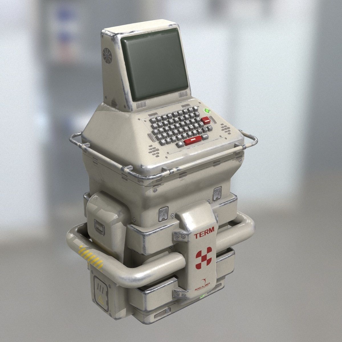 Sci-Fi Console PBR Low-poly 3D model_1