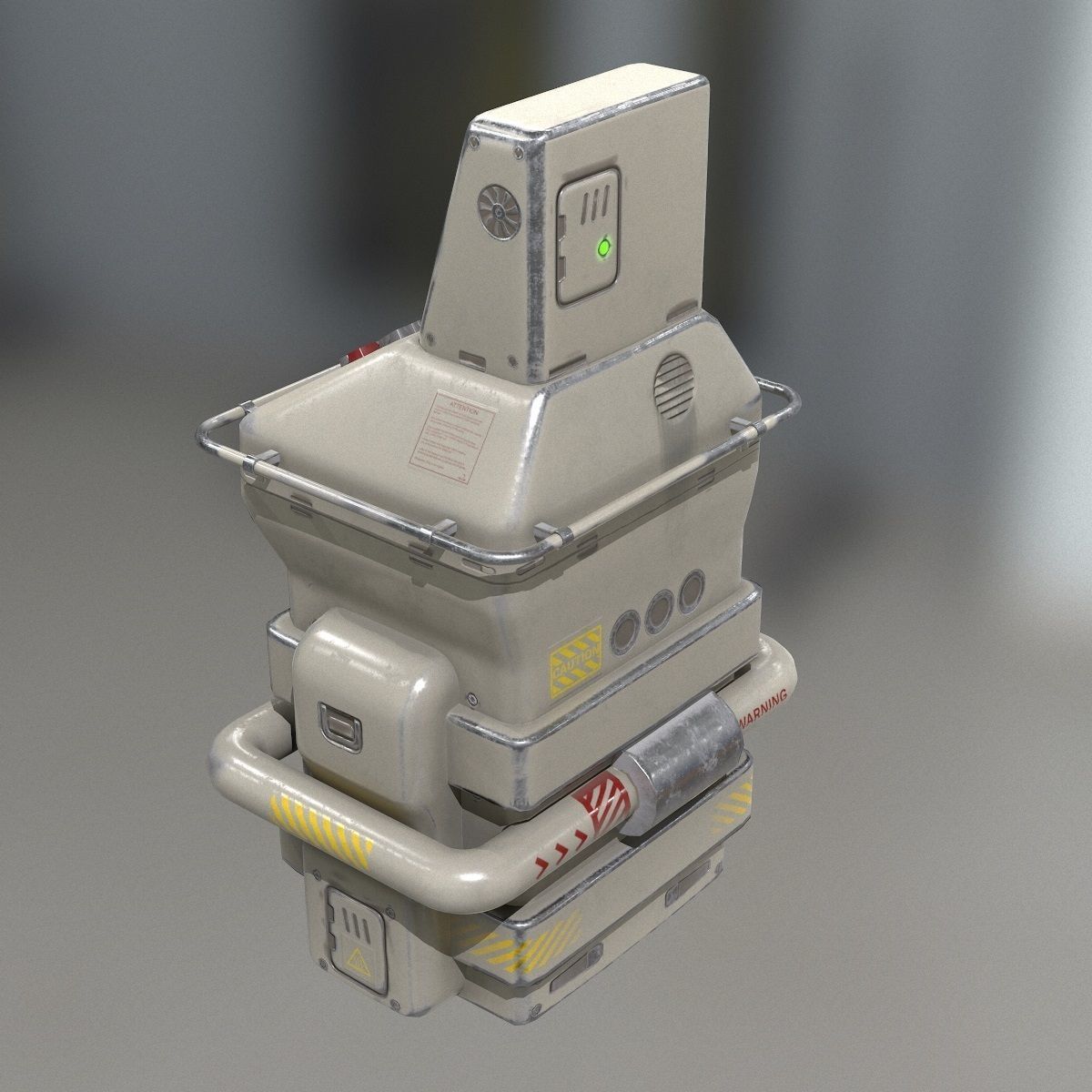 Sci-Fi Console PBR Low-poly 3D model_2