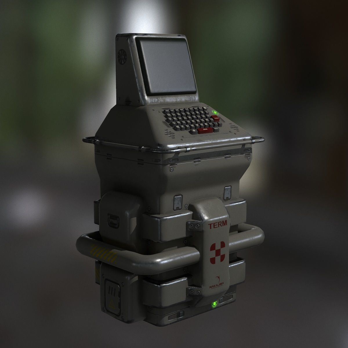 Sci-Fi Console PBR Low-poly 3D model_7