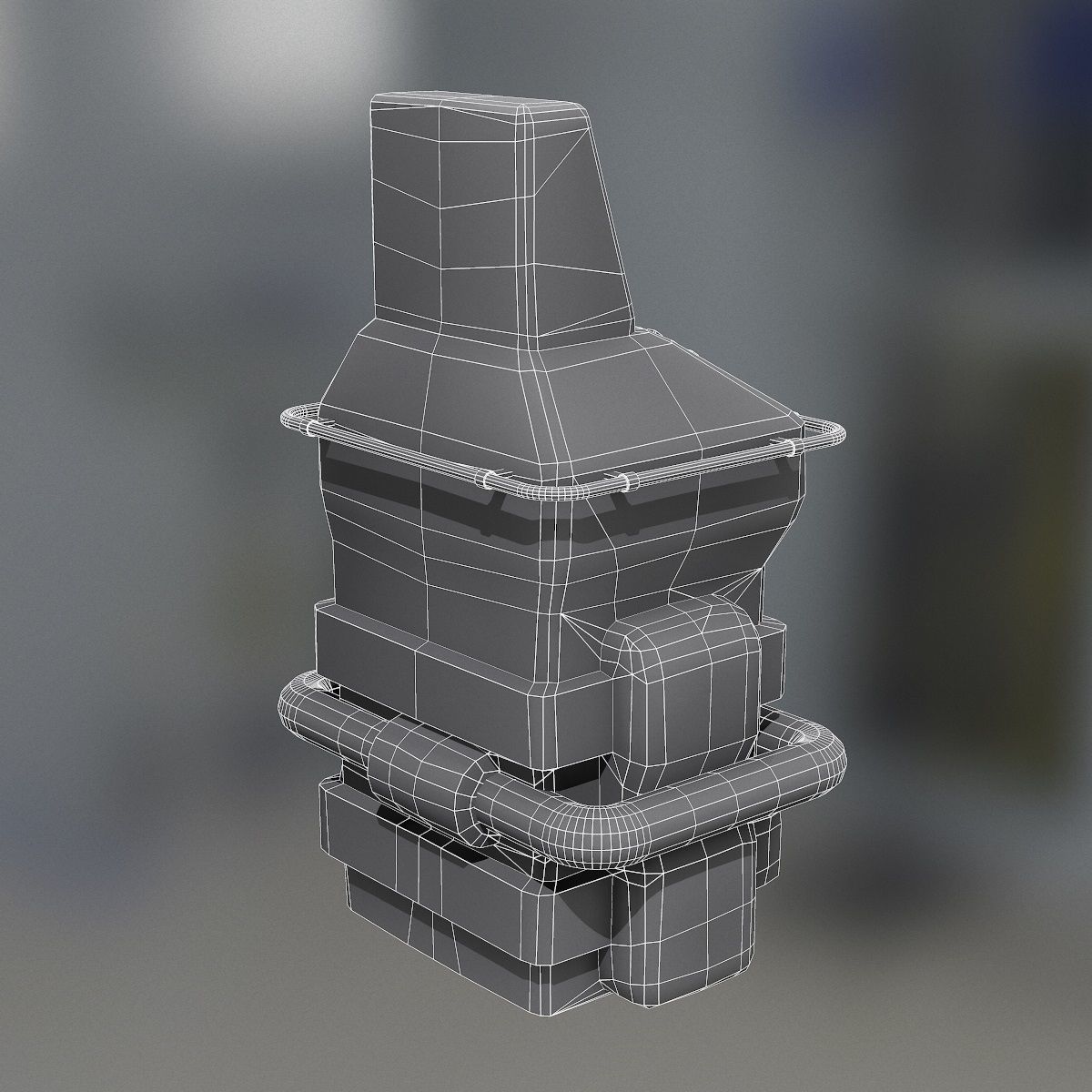 Sci-Fi Console PBR Low-poly 3D model_10