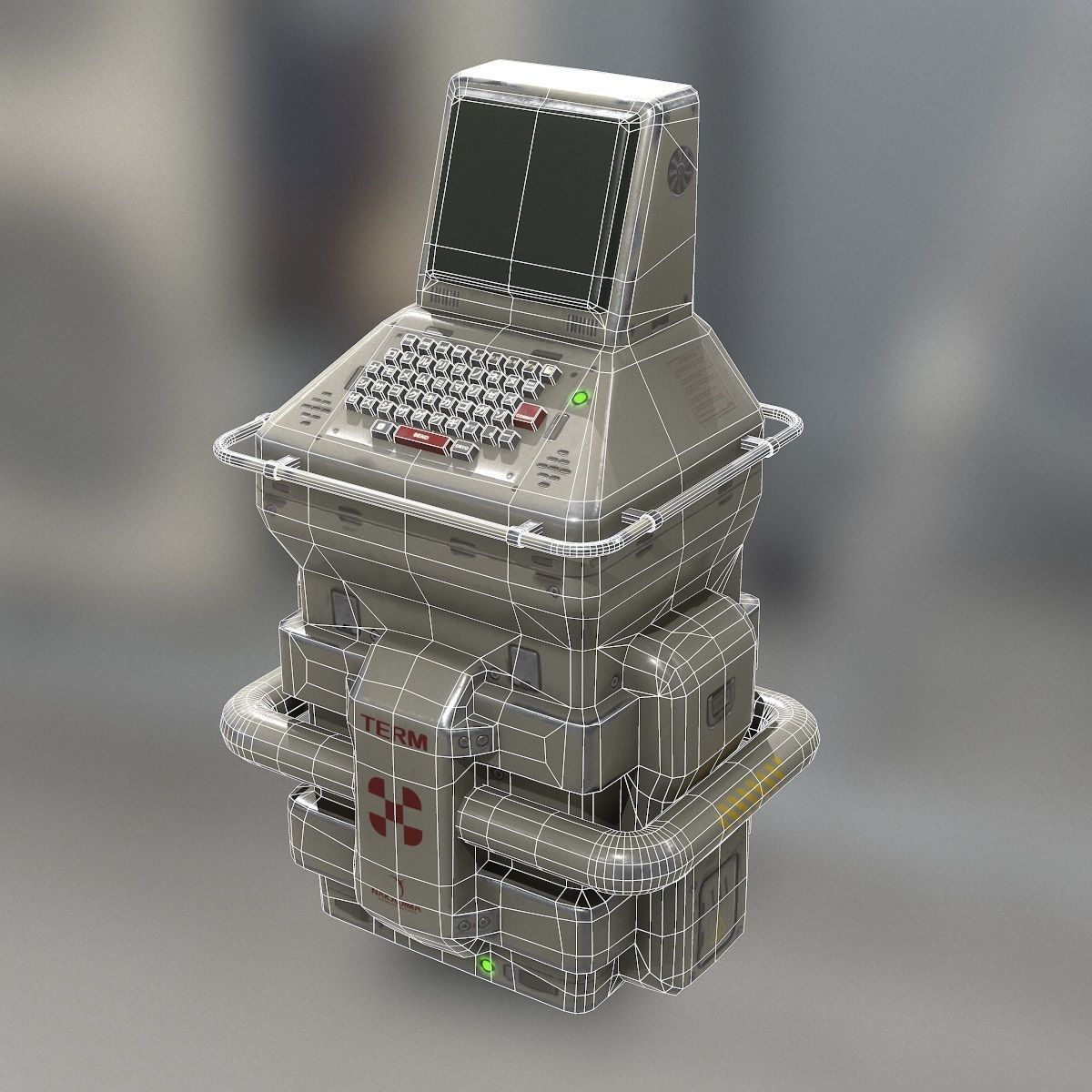 Sci-Fi Console PBR Low-poly 3D model_4