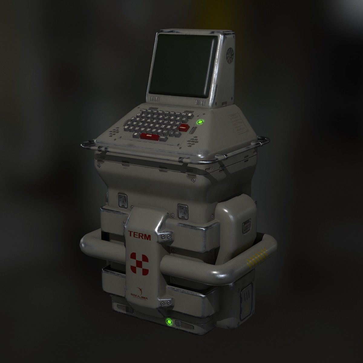 Sci-Fi Console PBR Low-poly 3D model_9
