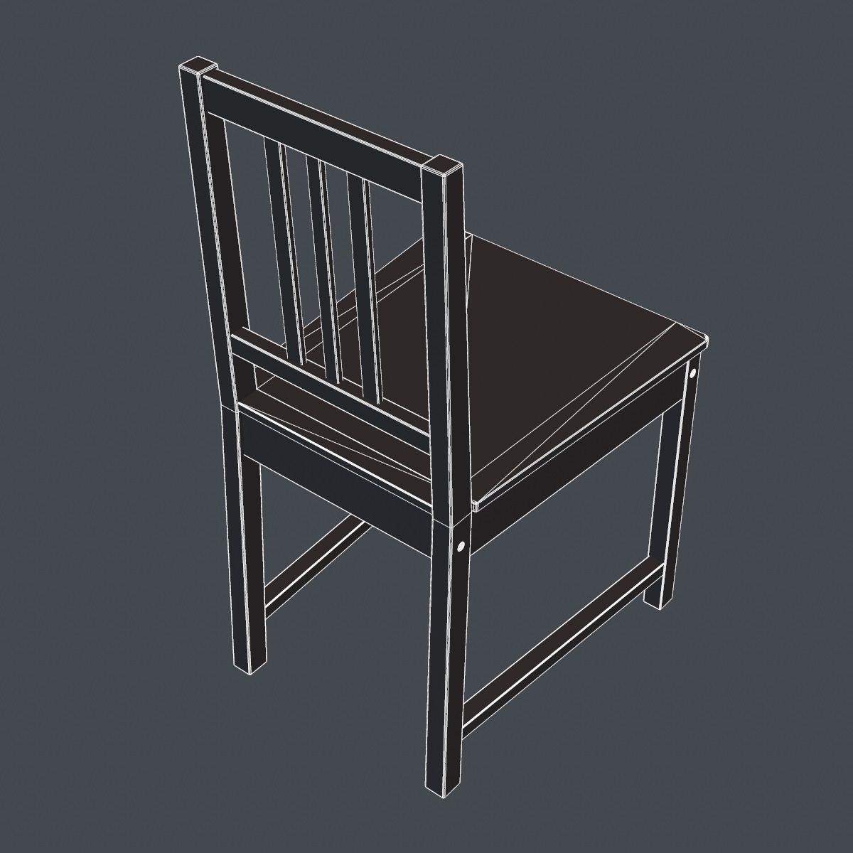 Stefan Chair PBR Low-poly 3D model_21