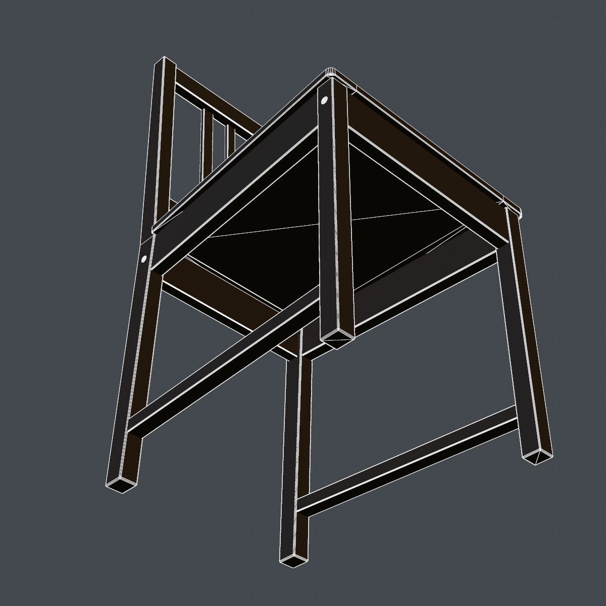Stefan Chair PBR Low-poly 3D model_11