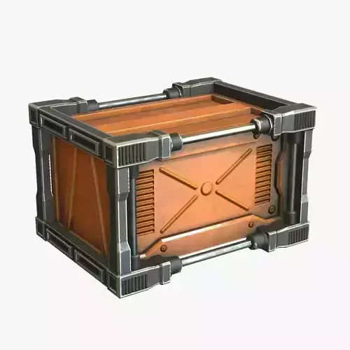 Scifi Crate for Games Low-poly 3D model