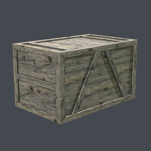 Wood Crate for Games  Low-poly 3D model