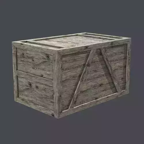 Wood Crate for Games  Low-poly 3D model