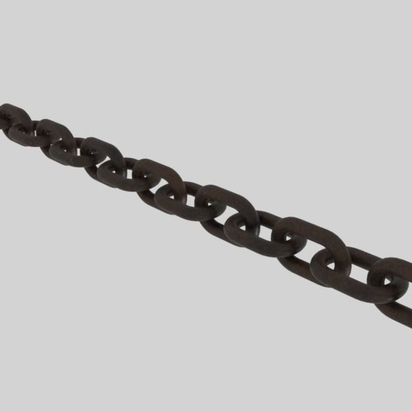 Simple Steel Chain model 3D model_6