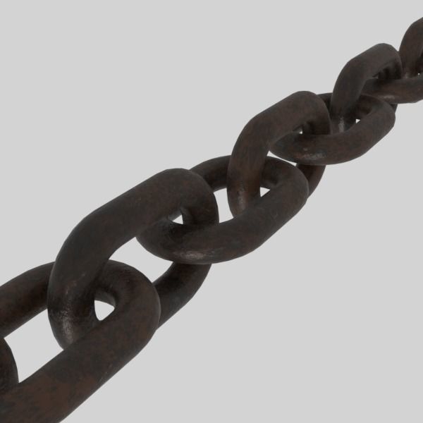 Simple Steel Chain model 3D model_4