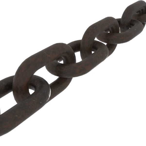 Simple Steel Chain model 3D model_1