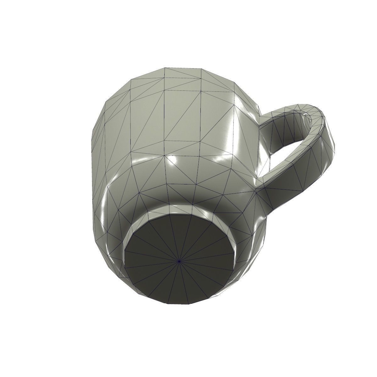 Coffee mug Low-poly 3D model_5