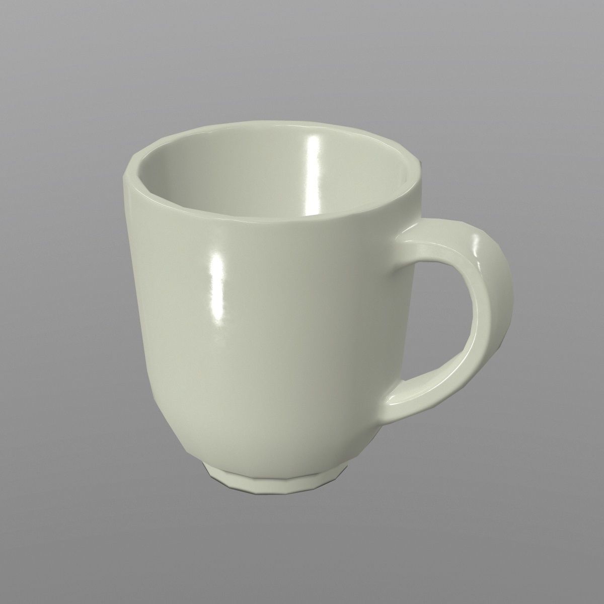 Coffee mug Low-poly 3D model_6