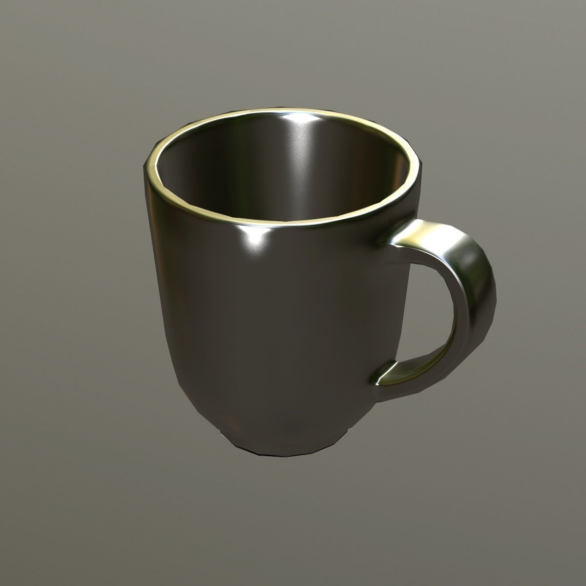 Coffee mug Low-poly 3D model_7