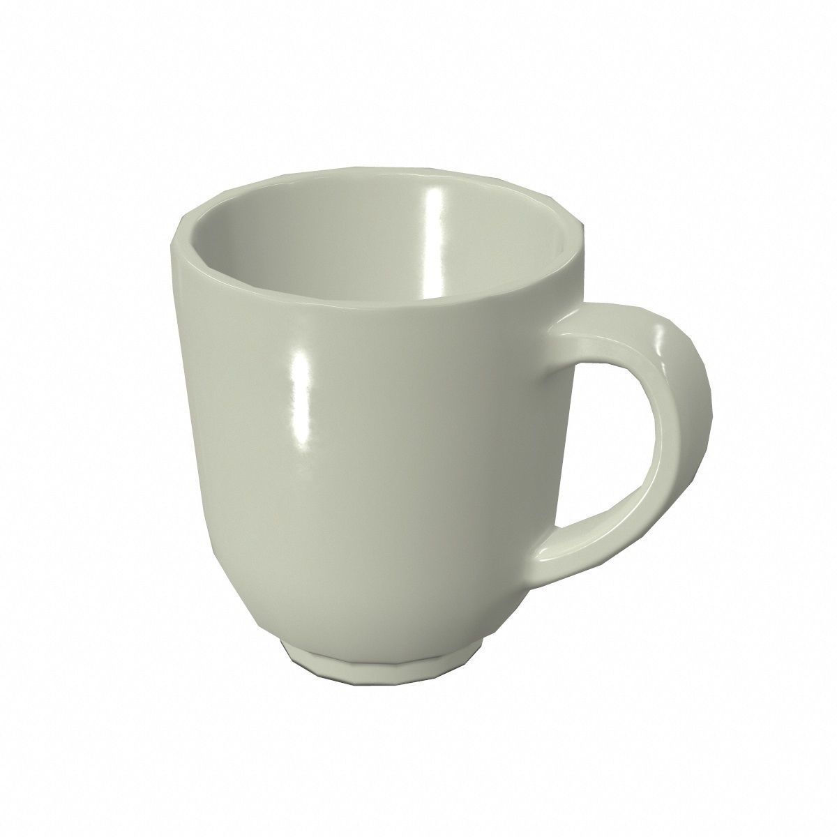 Coffee mug Low-poly 3D model_1