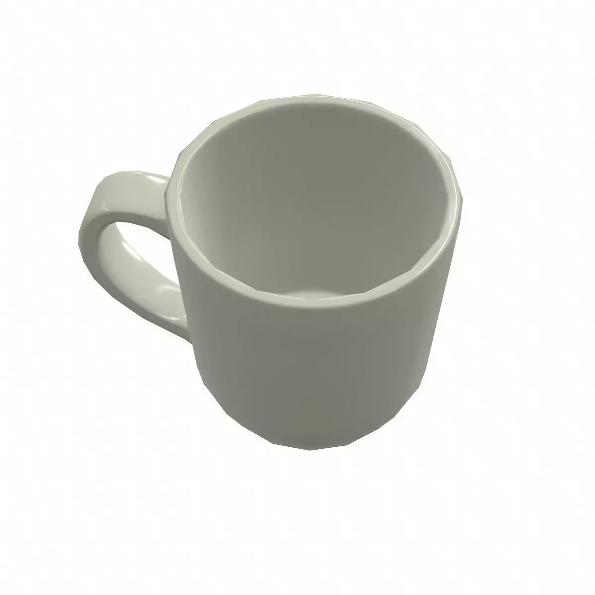 Coffee mug Low-poly 3D model_0