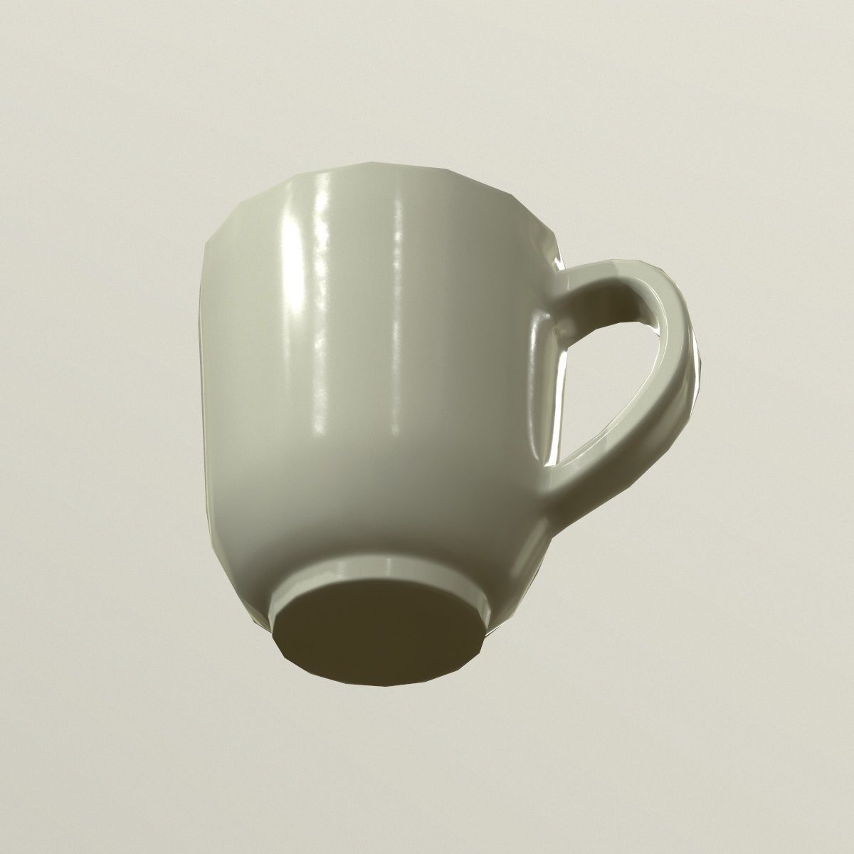 Coffee mug Low-poly 3D model_4