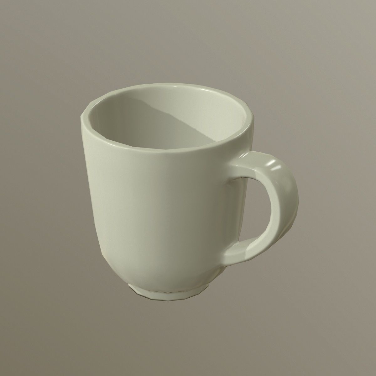 Coffee mug Low-poly 3D model_3