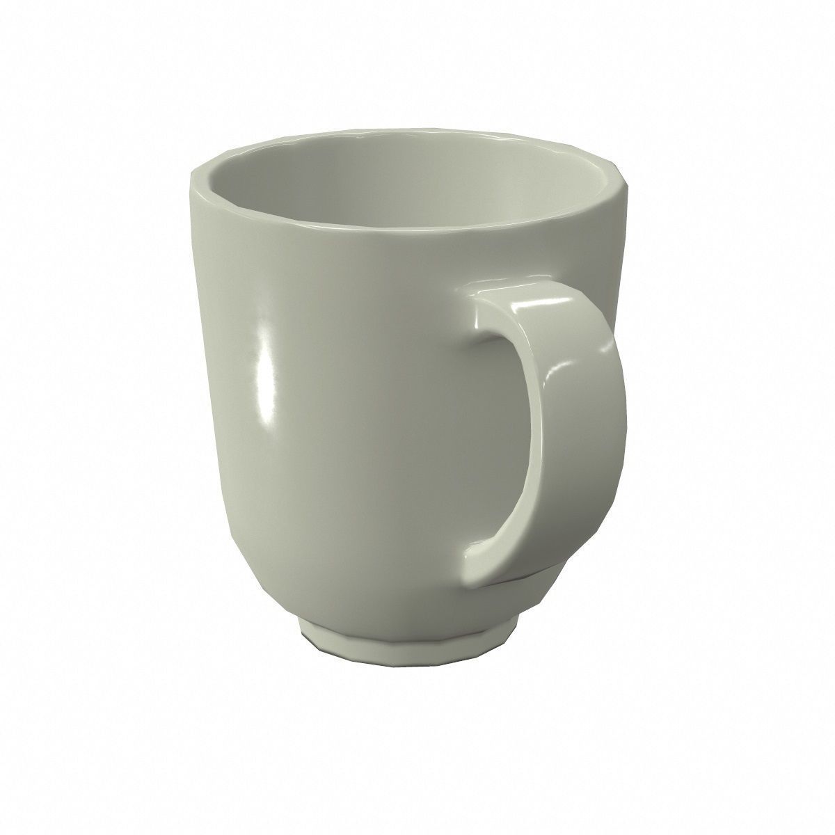 Coffee mug Low-poly 3D model_2