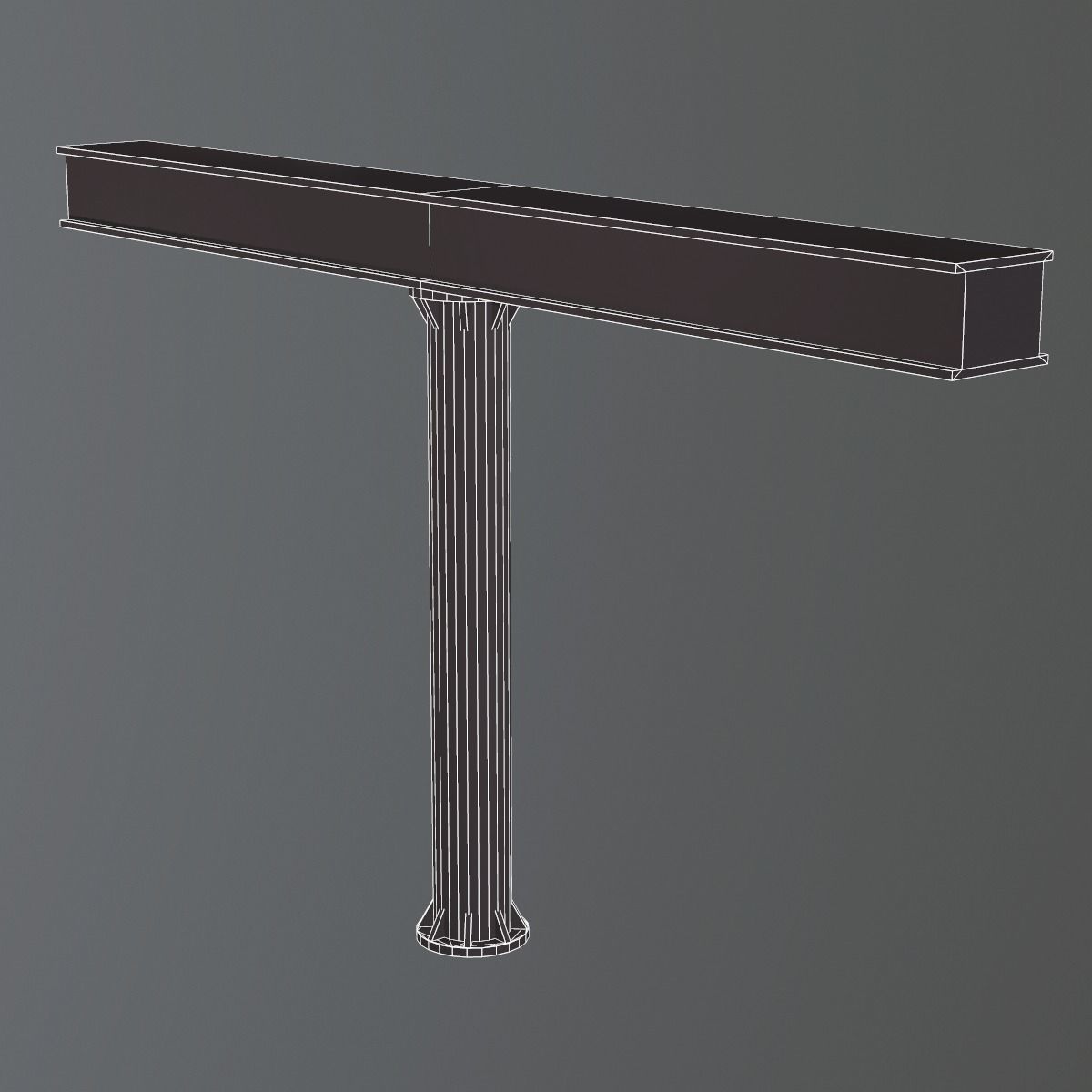 Industrial Ceiling Pillar Low-poly 3D model_6