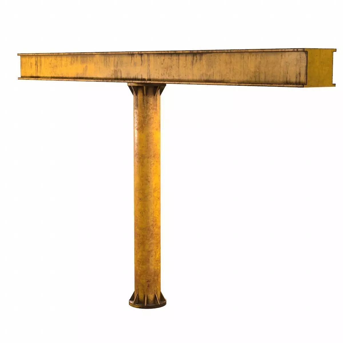 Industrial Ceiling Pillar Low-poly 3D model_0