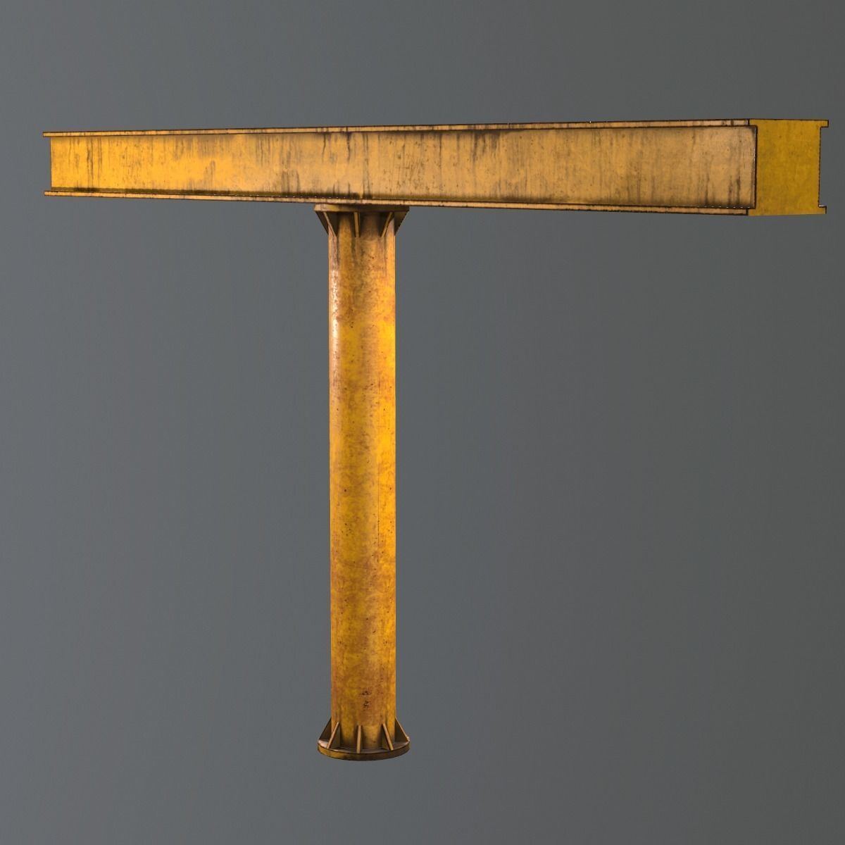 Industrial Ceiling Pillar Low-poly 3D model_8