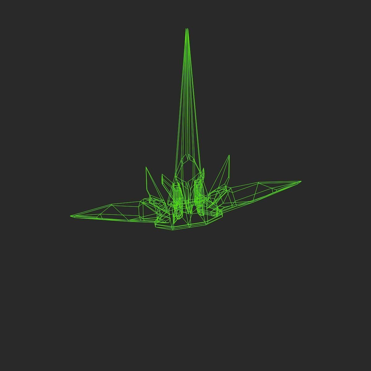 Alien Spaceship Set Low-poly 3D model_50