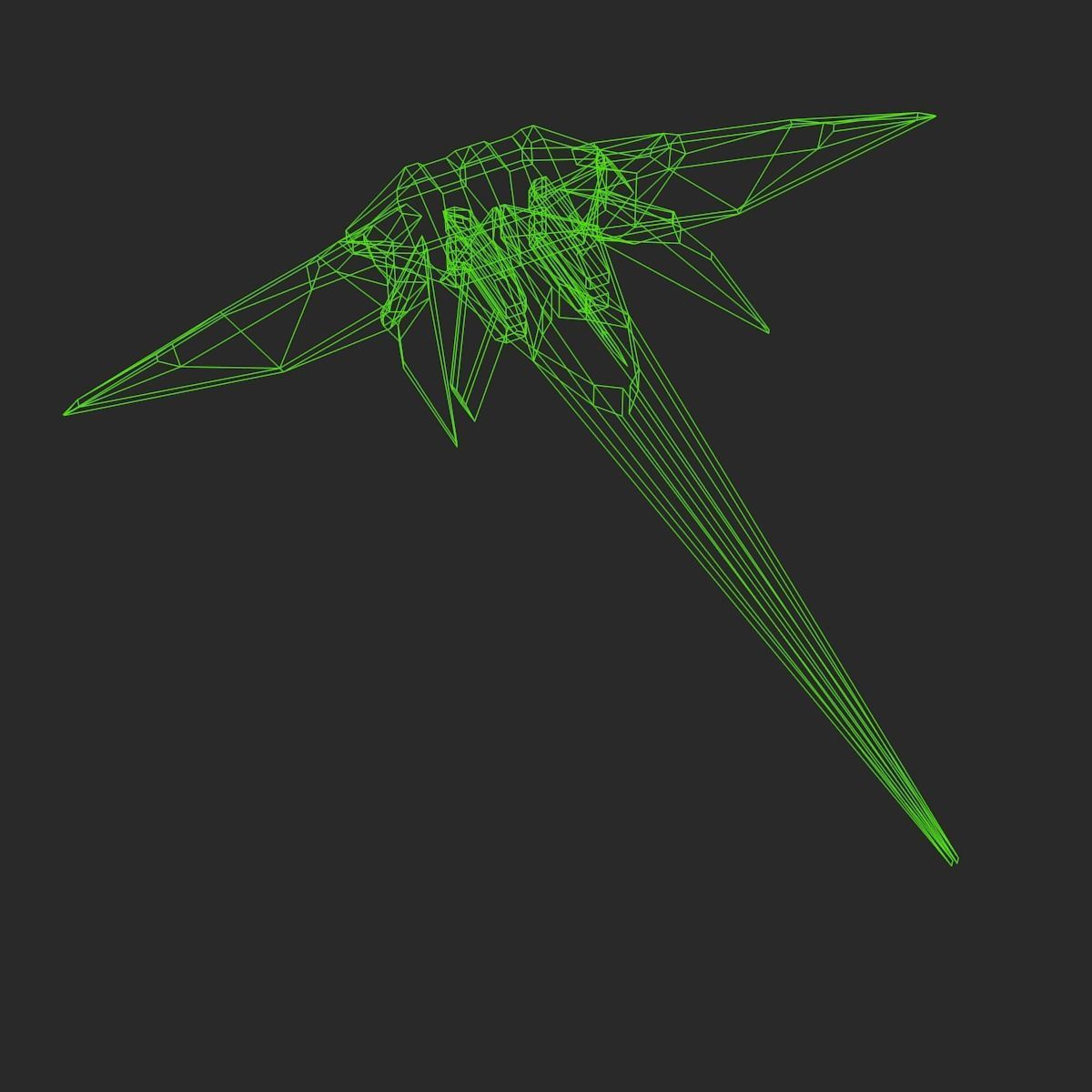 Alien Spaceship Set Low-poly 3D model_43